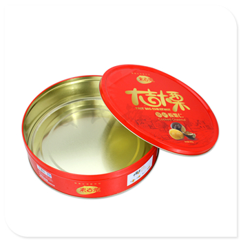 圓形大吉大栗鐵盒|供應食品包裝盒|生產板栗仁禮盒
